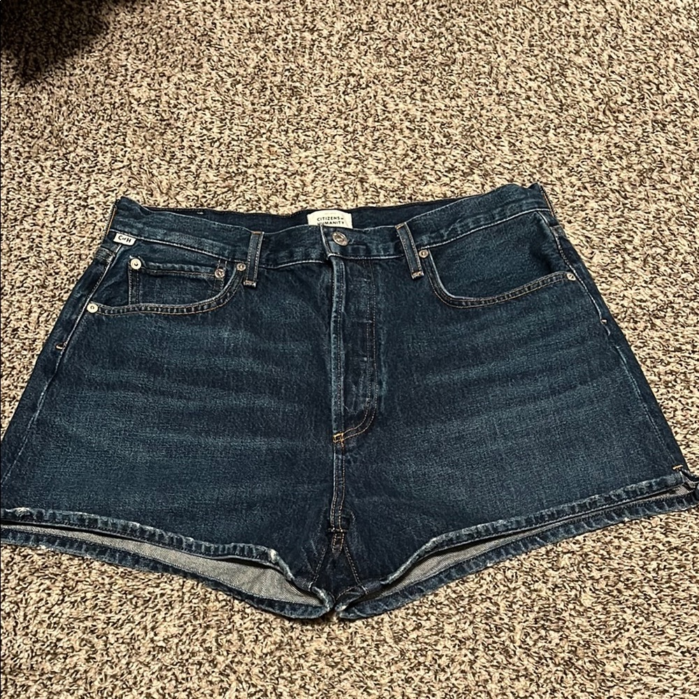 Citizens Of Humanity Dark Blue Jean Shorts